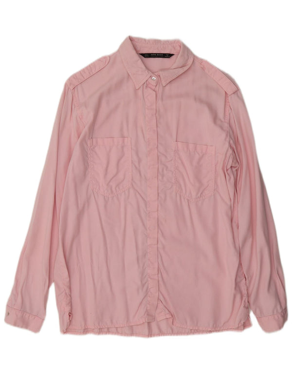Zara Chemise militaire surdimensionnée pour femme UK 10 Small Rose