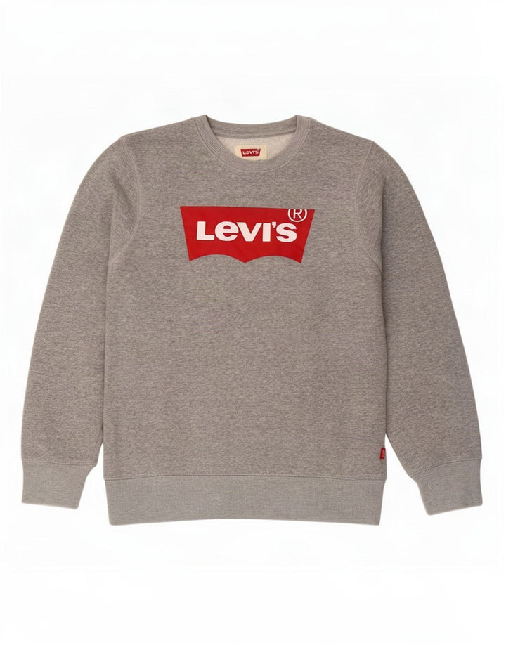 Levi's Graphic Sweatshirt Jumper Garçon 13-14 ans Gris Moucheté Coton