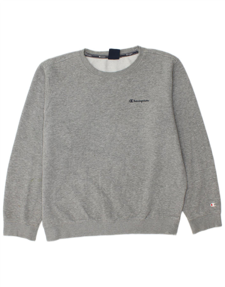 CHAMPION Sweat-Shirt Homme Gris Moyen Coton