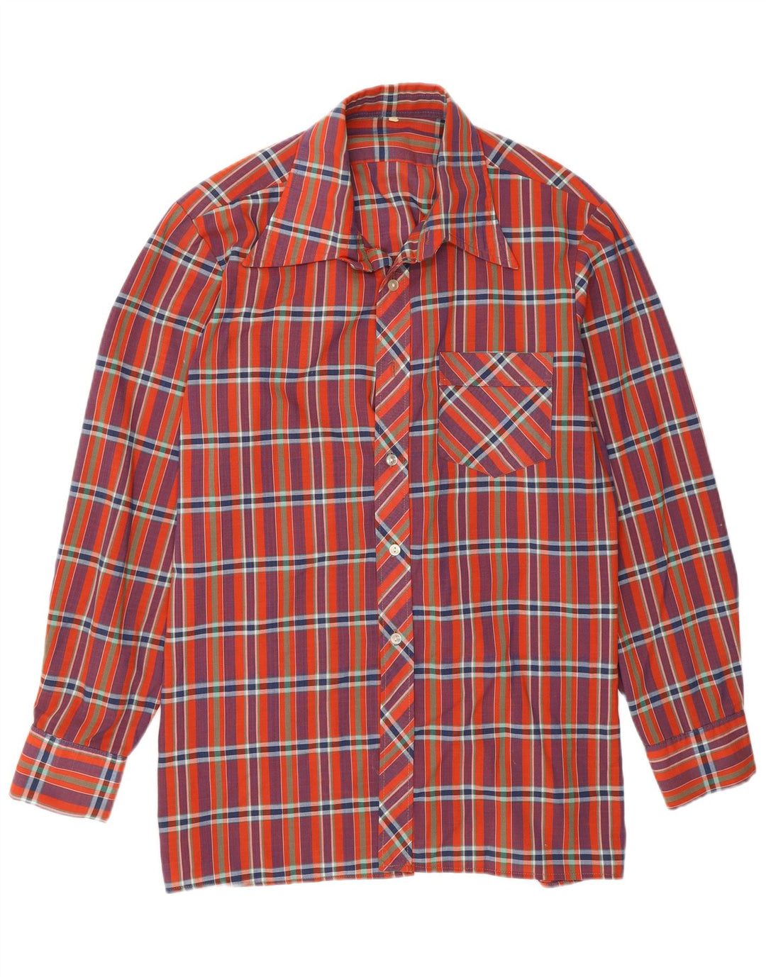 Chemise homme vintage petit chèque rouge