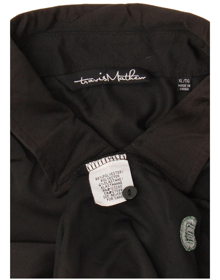 TRAVIS MATHEW Polo graphique pour homme XL en polyester color block noir