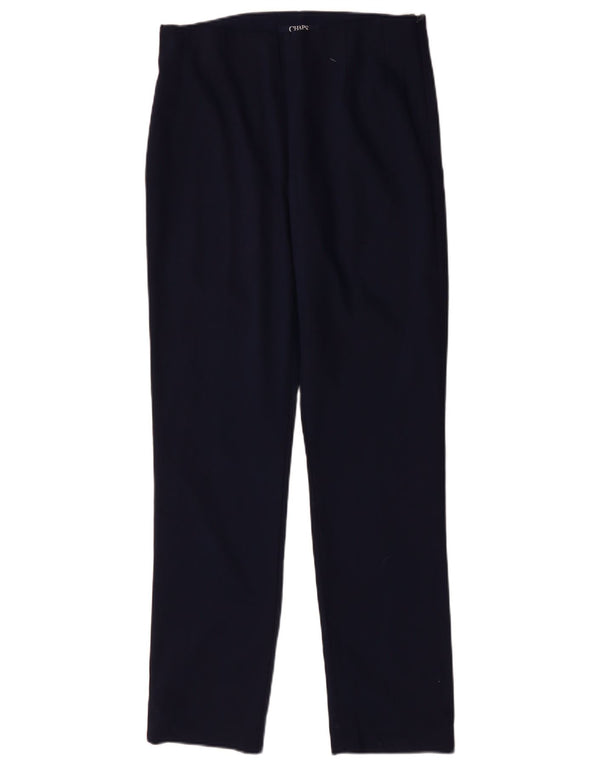CHAPS Pantalon droit décontracté pour femme US 10 Large W32 L31 Bleu marine