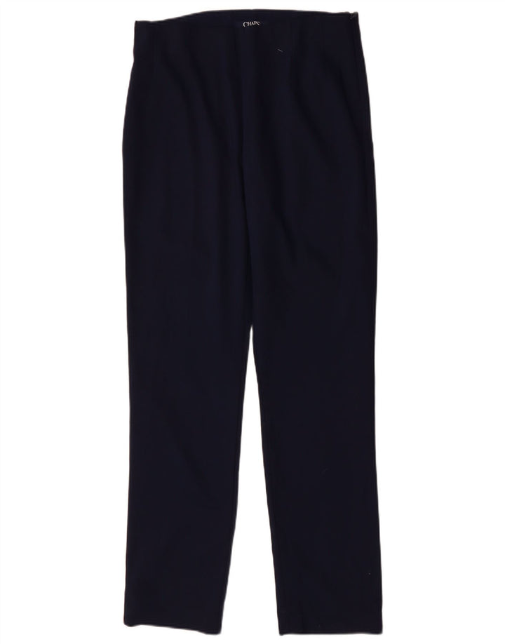 CHAPS Pantalon droit décontracté pour femme US 10 Large W32 L31 Bleu marine