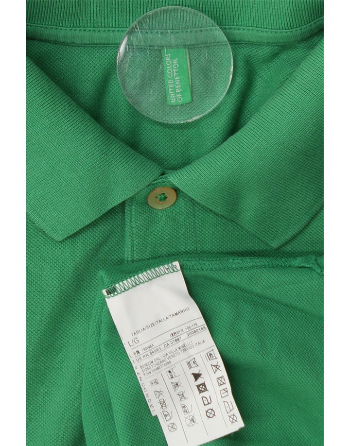 BENETTON Polo Homme Grand Vert Coton