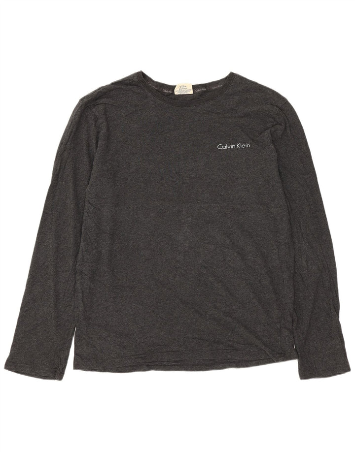Calvin Klein Haut à Manches Longues Homme Gris Moyen Coton