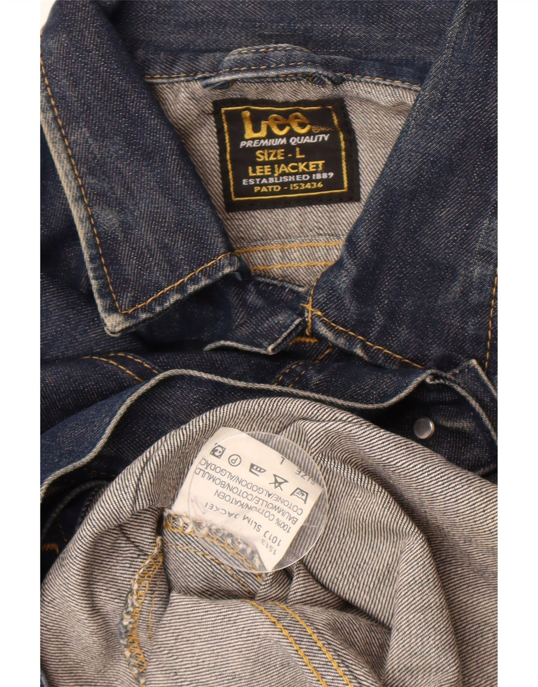 Lee Veste en jean pour homme UK 40 Large Bleu marine Coton
