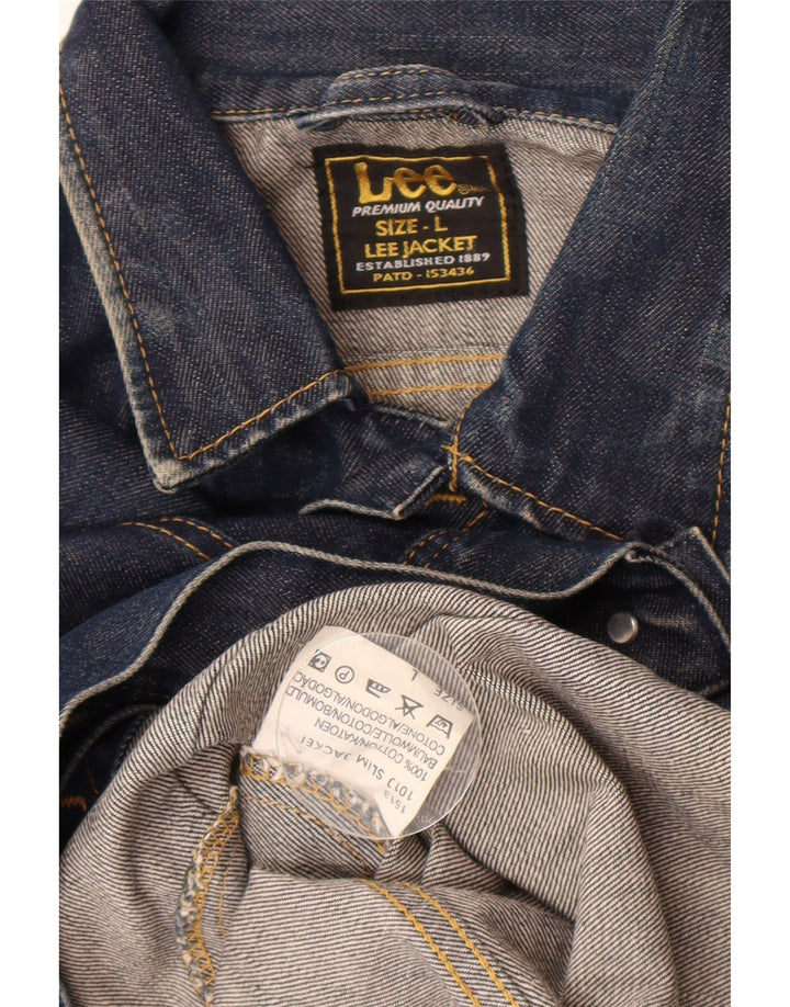 Lee Veste en jean pour homme UK 40 Large Bleu marine Coton