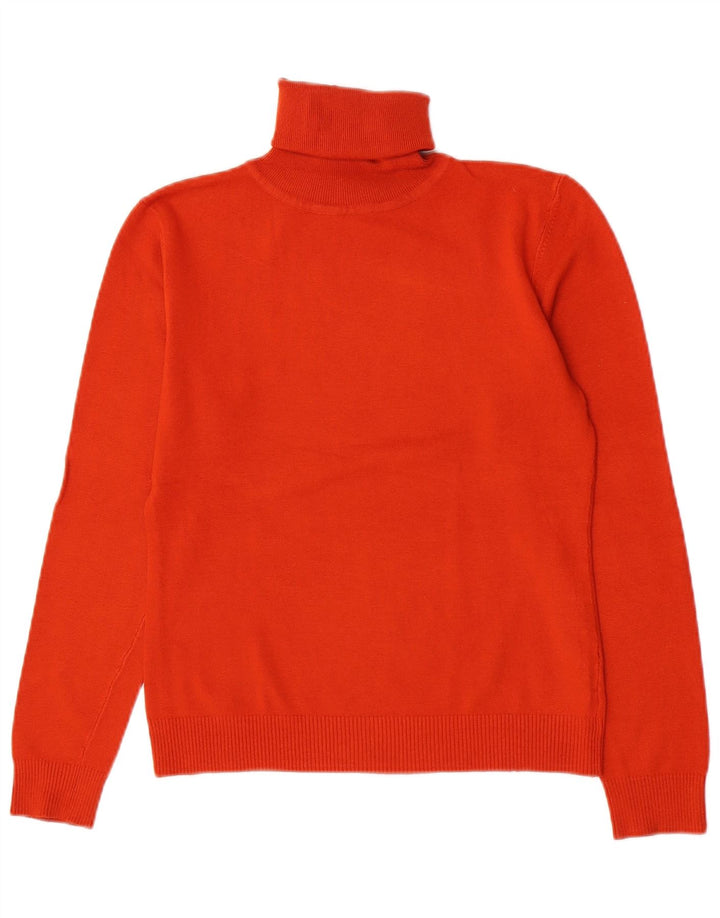Zara Pull col roulé pour femme UK 14 Large Rayonne Orange