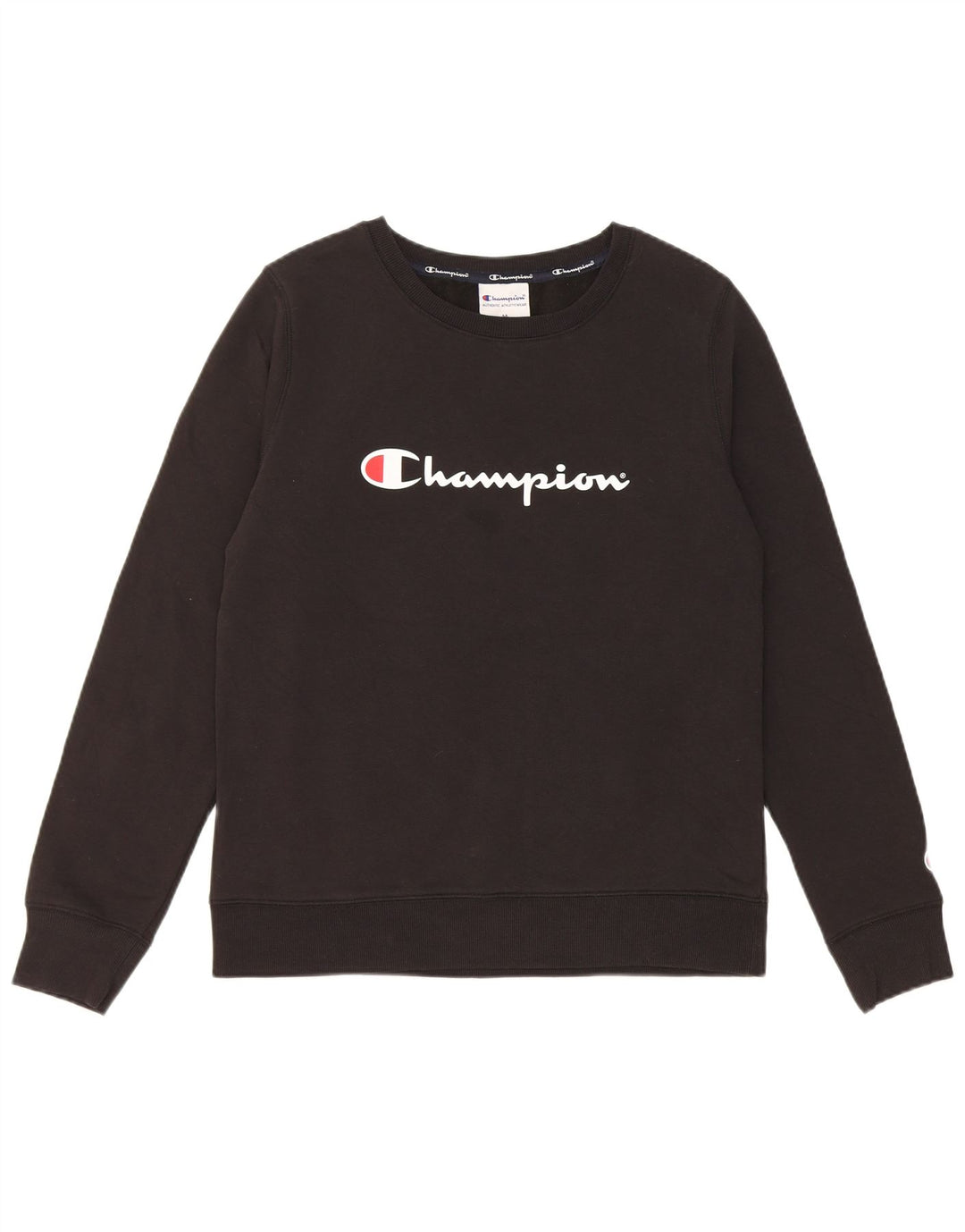 Champion Sweat-shirt graphique pour femme UK 12 en coton noir moyen