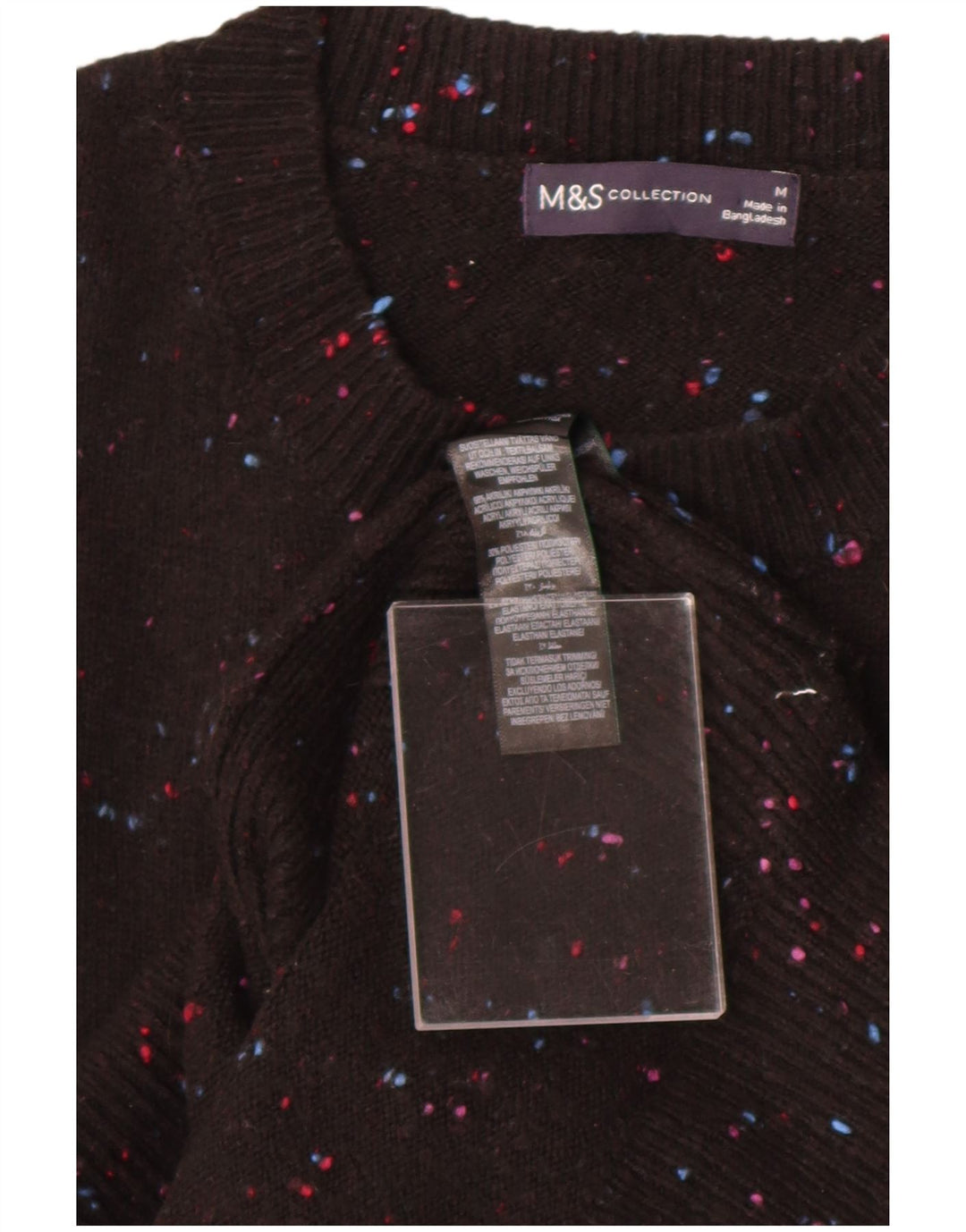 Marks & Spencer Débardeur pour homme en acrylique moucheté noir moyen