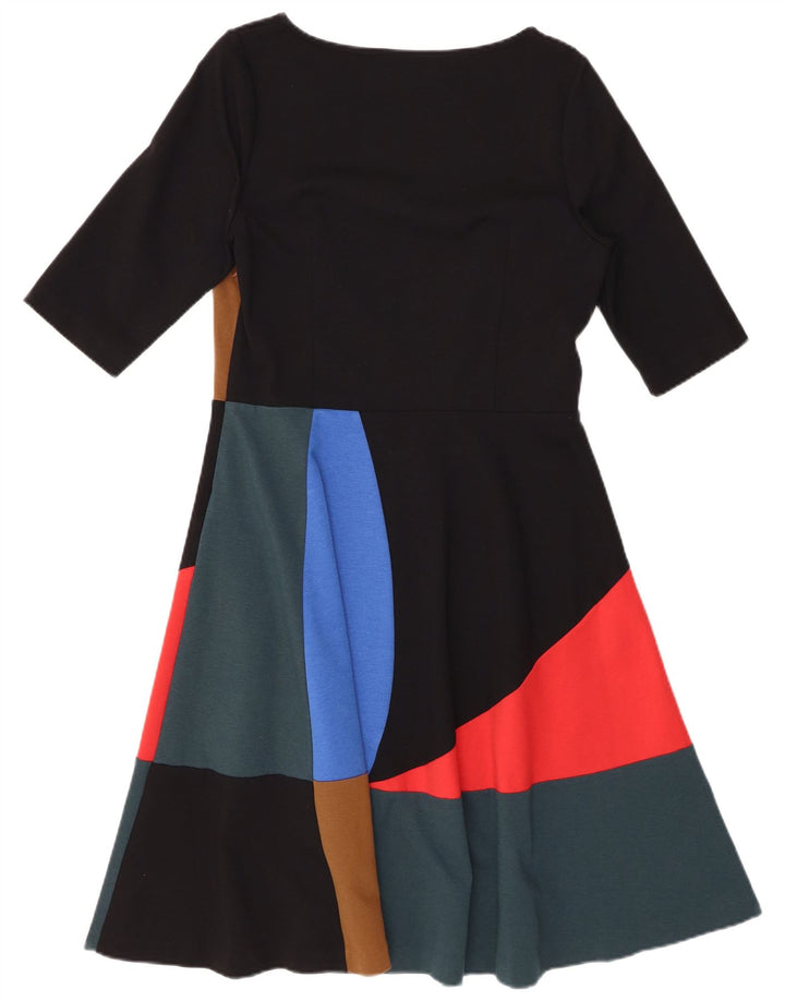 BODEN Robe trapèze pour femme UK 44 Grand coton color block multicolore