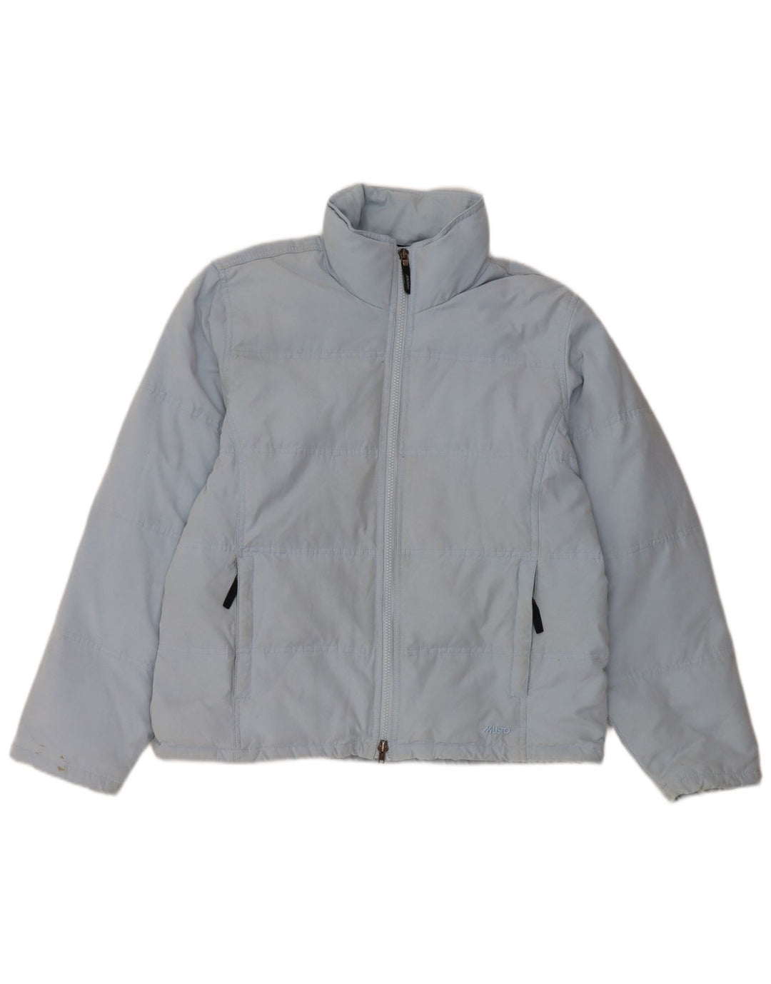MUSTO Veste matelassée pour femme UK 14 Large Bleu Nylon