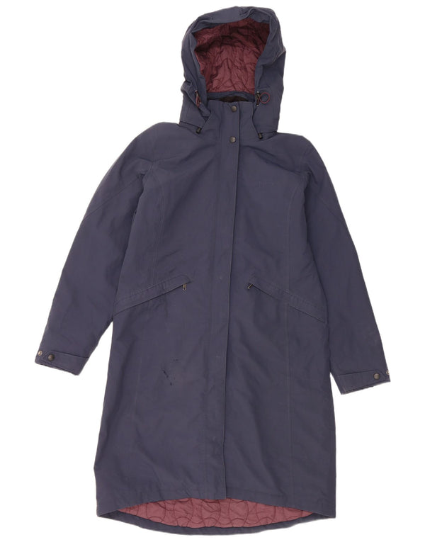 Rohan Veste parka surdimensionnée à capuche pour femme UK 10 Small Bleu marine
