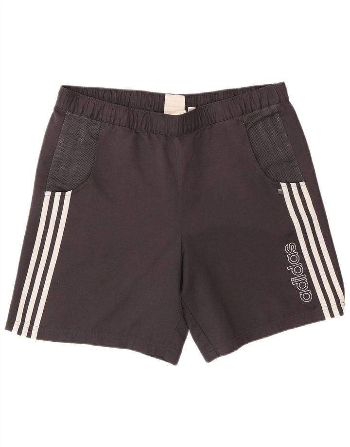 Adidas Short de sport graphique pour hommes, grand, noir, polyester