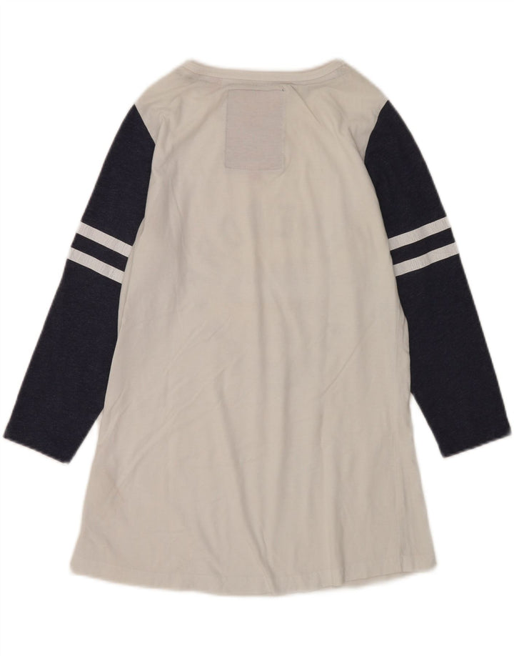 Superdry Haut graphique à manches 3/4 pour femme UK 12 Medium Blanc Colourblock