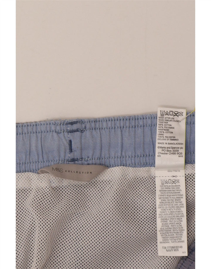 Marks & Spencer Short de bain homme grand bleu coton
