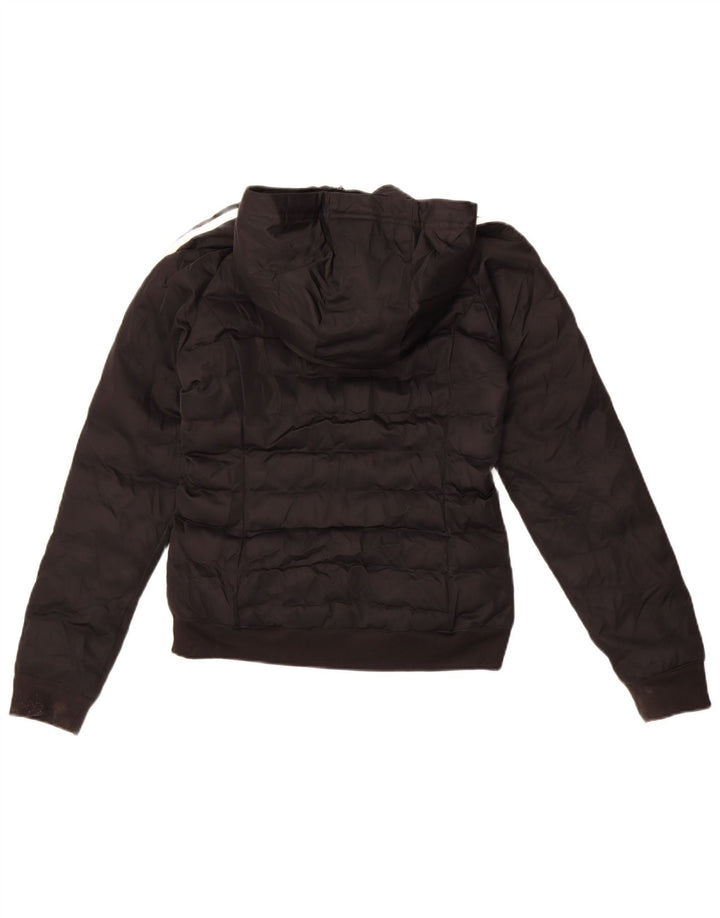 Adidas Veste rembourrée à capuche pour femme UK 6 XS Noir Polyester