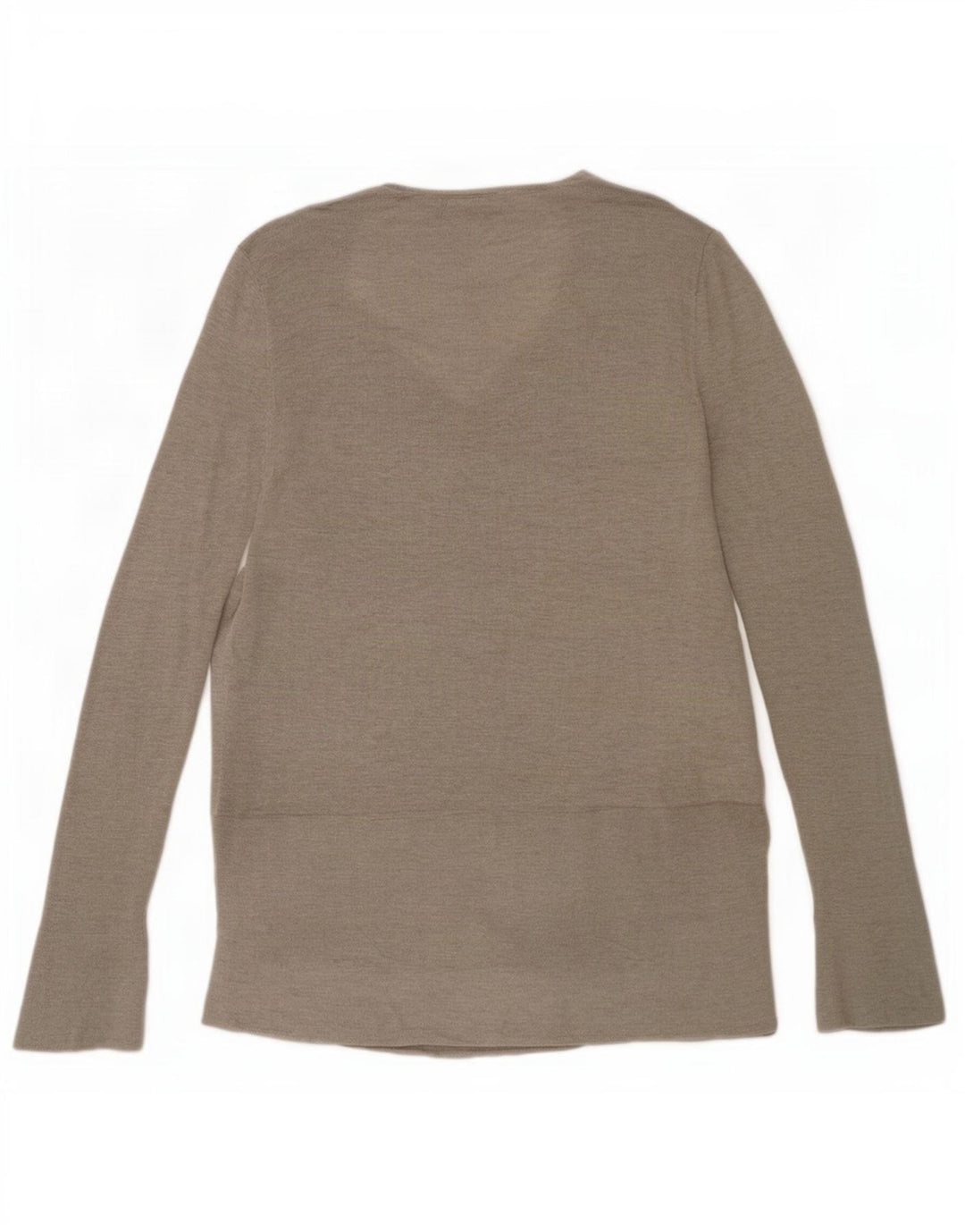Zara Pull long à col en V pour femme UK 10 Petit Gris
