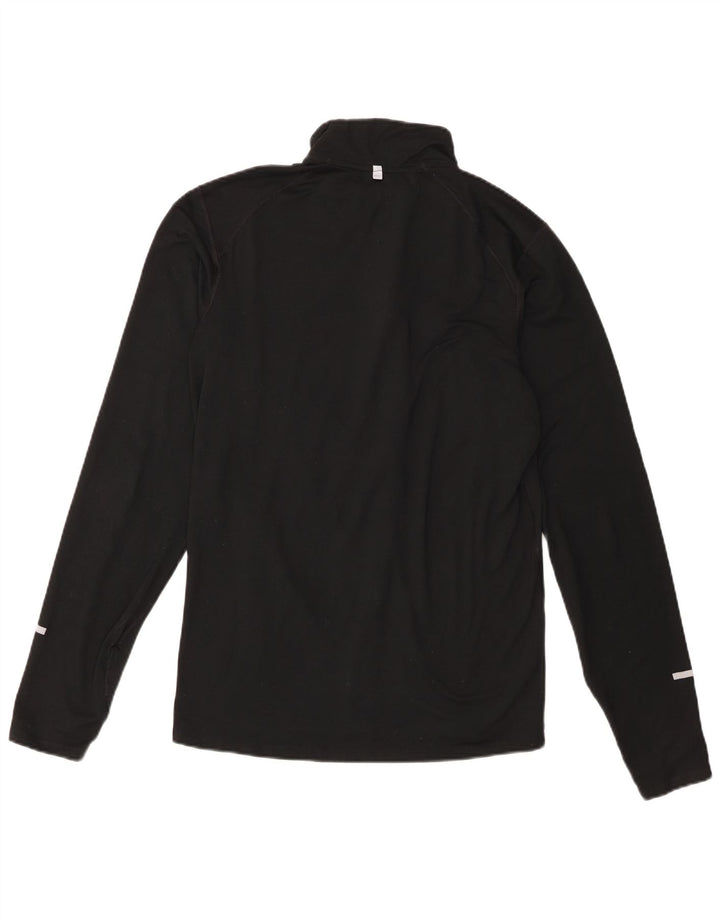 Nike Hommes Dri Fit Zip Neck Pull Survêtement Haut Petit Noir Polyester