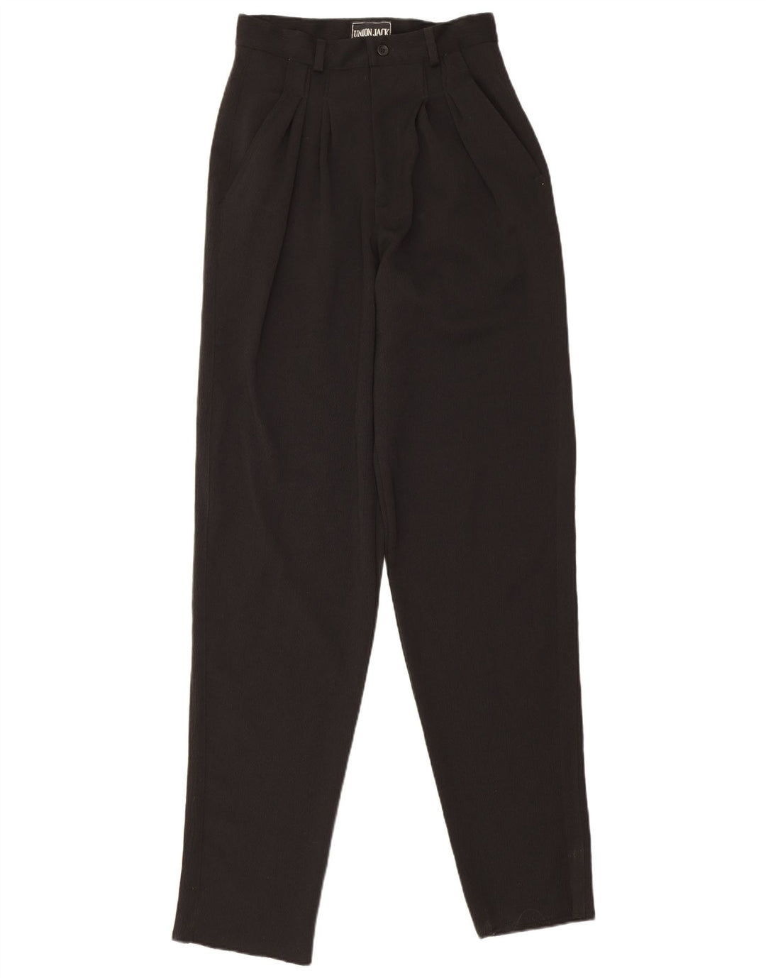 Pantalon de costume vintage femme chevillé IT 44 Medium W26 L35 Polyester noir