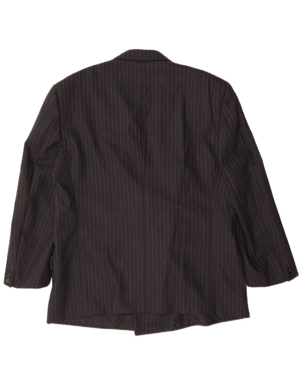 UNGARO Veste Blazer Homme IT 54 2XL Noir à Rayures Classiques