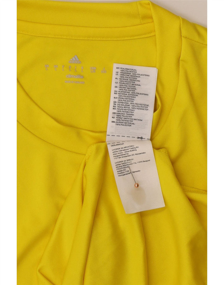ADIDAS T-shirt Climalite pour hommes, grand jaune, polyester