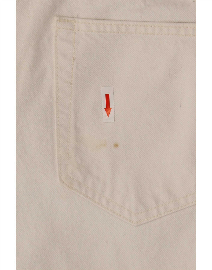 Zara Jean slim court pour homme EU 42 Large W32 L26 Blanc