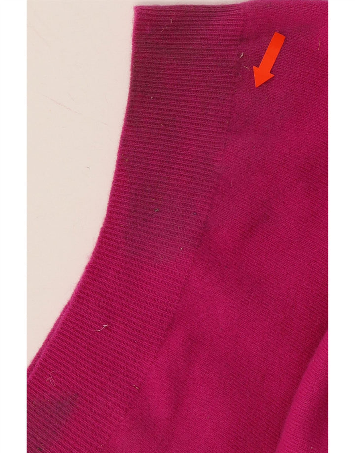 BENETTON Womens Crew Neck Jumper Sweater UK 12 Medium Pink Wool Vintage Benetton and Second-Hand Benetton from Messina Hembry 