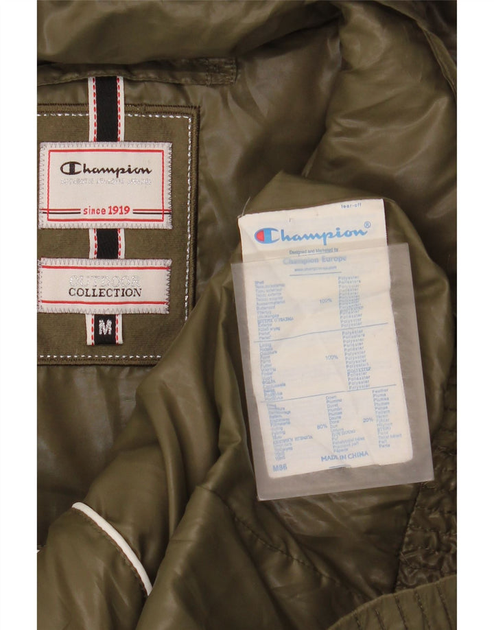 Champion Veste matelassée à capuche pour femme UK 14 Medium Kaki Polyester