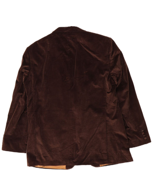 Barbour Veste blazer en velours côtelé à 2 boutons pour homme IT 56 3XL en coton marron