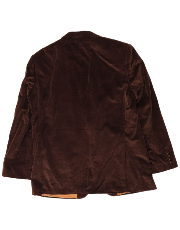 Barbour Veste blazer en velours côtelé à 2 boutons pour homme IT 56 3XL en coton marron