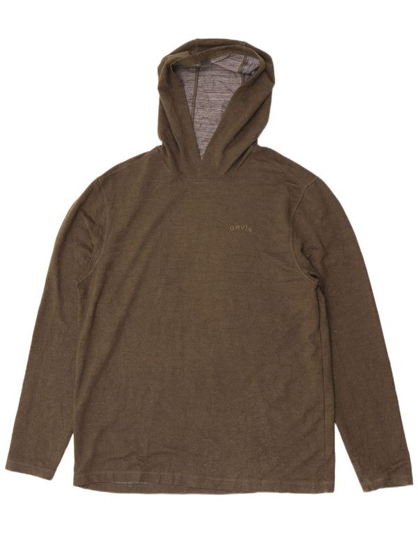 Orvis Pull à capuche pour homme Large Kaki Rayonne