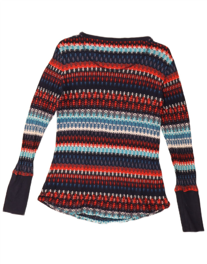 ORVIS Pull col bateau pour femme UK 14 Grand rayé multicolore