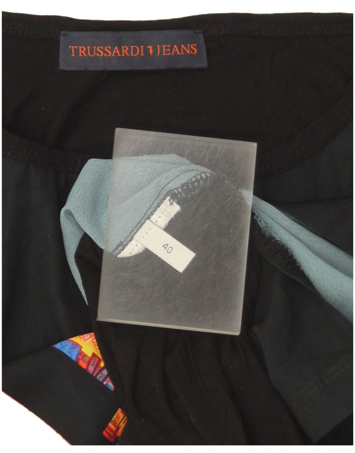Trussardi Jeans Débardeur Graphique Femme IT 40 Small Noir