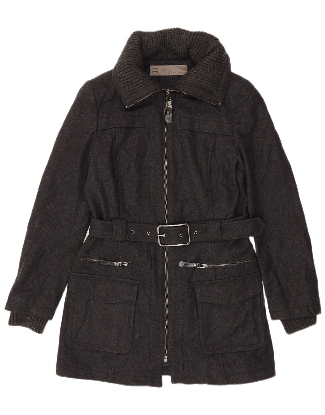 Zara Manteau Femme UK 16 Large Gris
