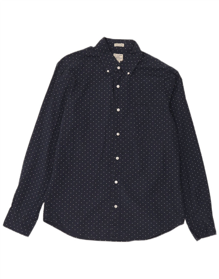 J. Crew Chemise Slim Fit Homme Bleu Marine Moyen à Pois Coton