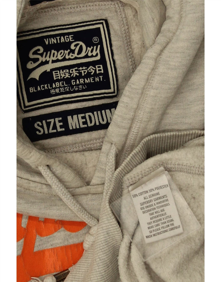 Superdry Pull à Capuche Graphique Homme Gris Moyen Coton