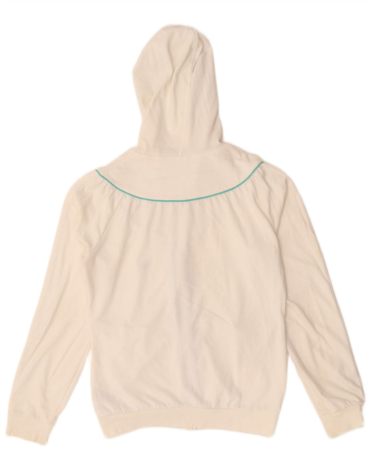 Adidas Pull à capuche zippé pour femme IT 44 Coton blanc moyen