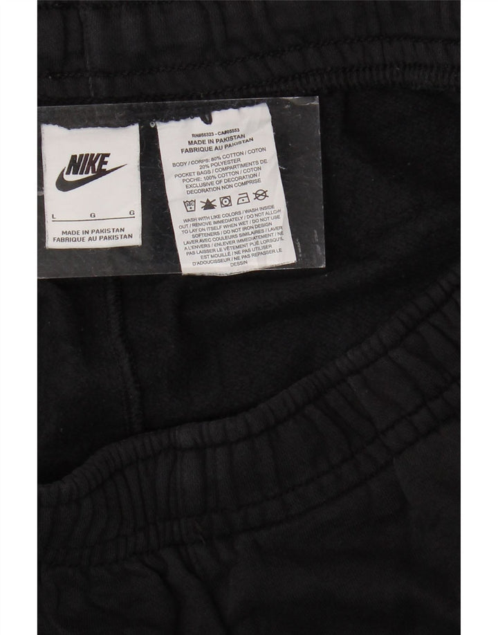 NIKE Pantalon de survêtement graphique pour femme Joggers UK 16 Large Noir Coton