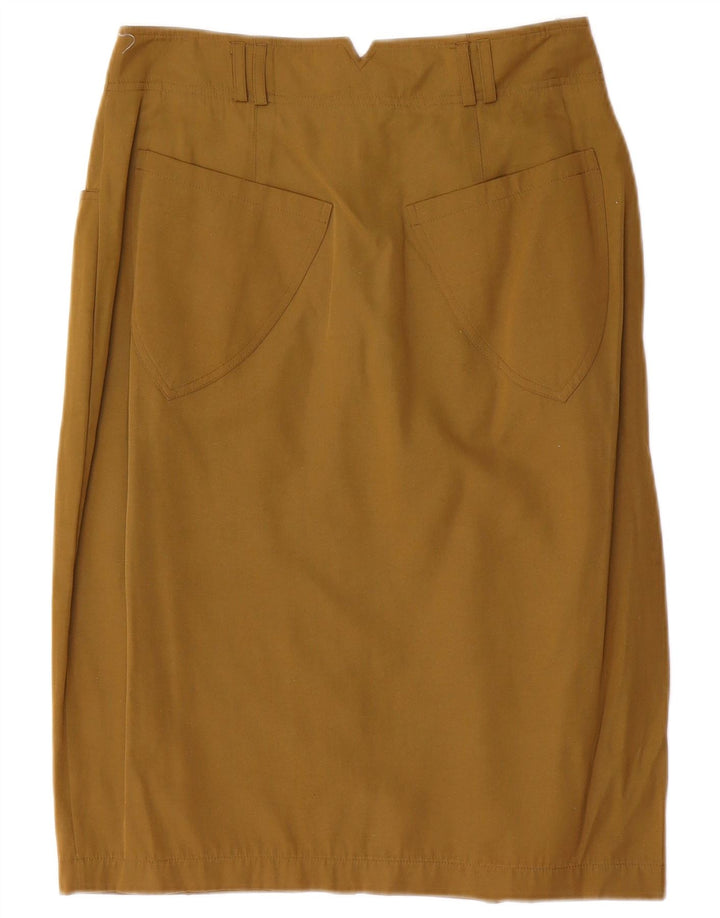 jupe crayon femme vintage EU 38 Moyen W28 Kaki Polyester
