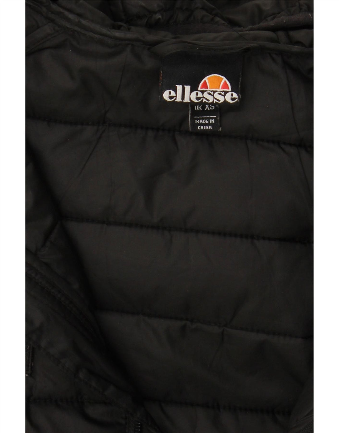 ELLESSE Veste matelassée à capuche pour homme UK 34 XS Noir Polyester