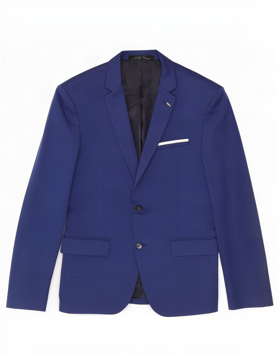 Zara Veste Blazer 2 Boutons Homme EU 52 Large Bleu