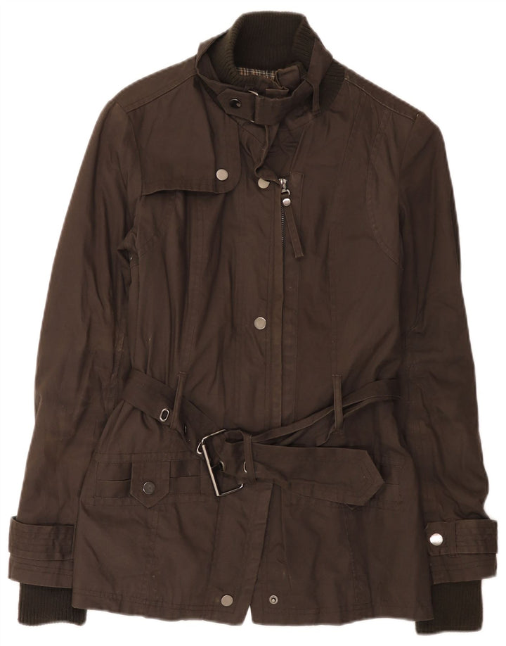 Zara Veste utilitaire pour femme UK 10 Petit coton marron
