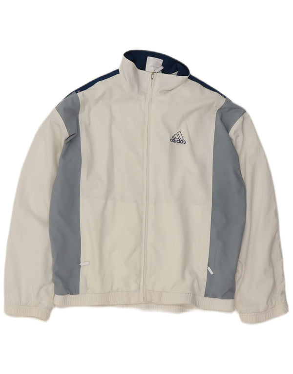 Adidas Veste de survêtement pour garçon 11-12 ans Blanc Colorblock Polyester