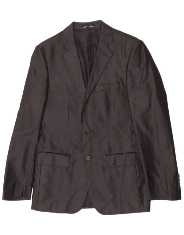 Zara Veste blazer à 2 boutons pour homme EU 48 Noir moyen