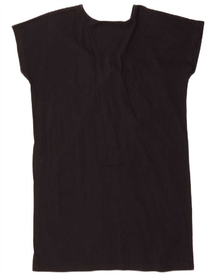 robe tunique femme vintage UK 14 Coton noir moyen