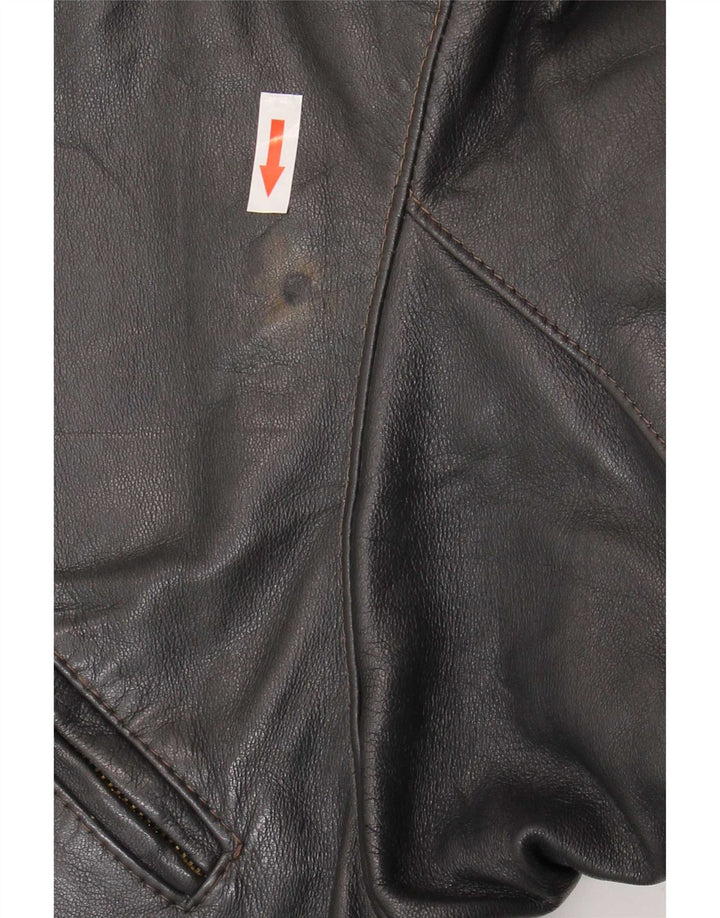 veste en cuir homme vintage IT 48 Medium Noir