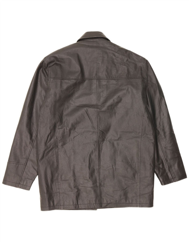 veste en cuir homme vintage UK 40 Grand Noir