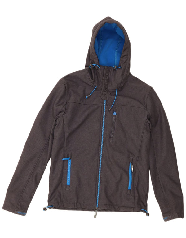Superdry Veste coupe-vent à capuche The Windtrekker pour homme UK 40 Large Gris