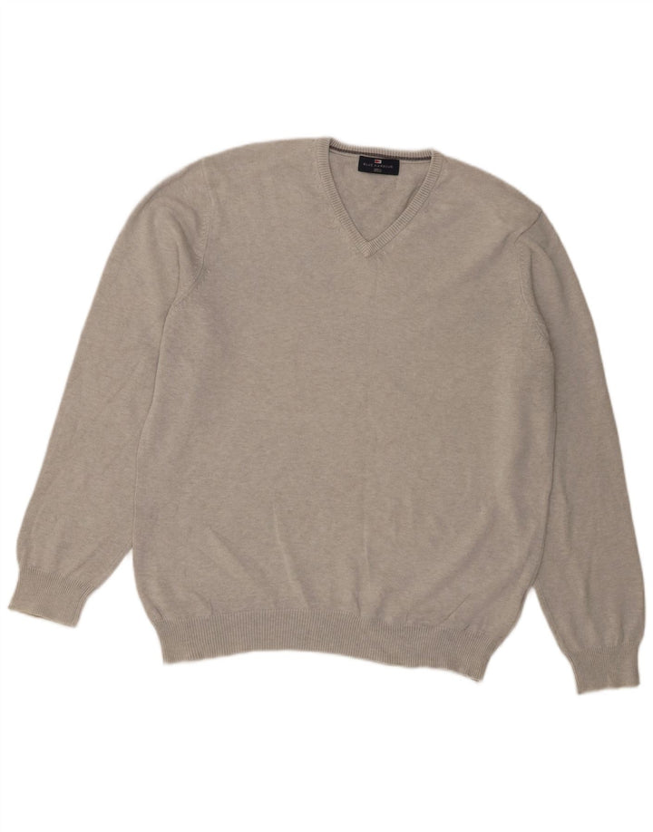 Marks & Spencer Pull à col en V Blue Harbour pour hommes, grand gris